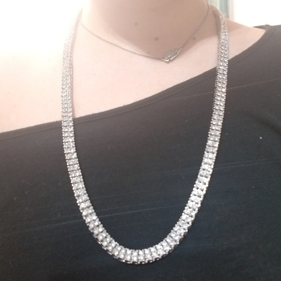 Long Rhinestone Necklace - Picture 2 of 6